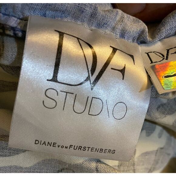 DVF STUDIO Leopard Splash Cotton King Duvet Cover 110"x94" Navy Black White - Picture 4 of 5